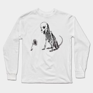 Skeledog Flower Long Sleeve T-Shirt